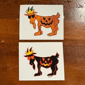 GOAT USA Pumpkin Stickers